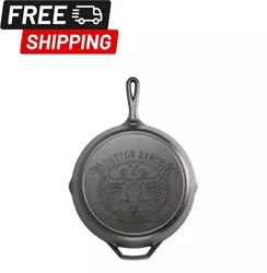 This Lodge classic cast iron skillet is both functional and collectible, featuring a steer skull design. Designed in...