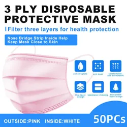 Disposable Sanitary Face Mask. -Nose Bridge Strip Inside Help Keep Mask Close to Skin. Adults black mask Adults blue...