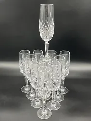 These beautiful Set of 1 1BLOCK 24% LEAD CRYSTAL Wine Glasses. Each is 8