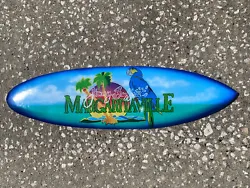 PARROT MARGARITAVILLE TIKI SIGN. APPROX 24”TALL 6”WIDE 1