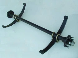 They are USA made, standard 2000# trailer axles. They have standard 5x4.5