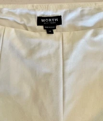Worth white trousers .31.5” length , size 14 , 8” legs white lined pants .Worn once to an event . These pants have...