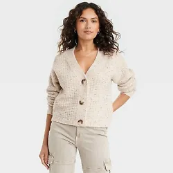 •Universal Thread solid-color cashmere-like cardigan •Waffle-knit pattern and ribbed edges •V-neckline with...