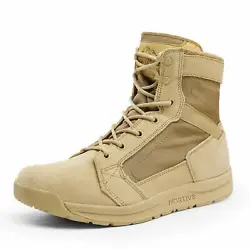 And high abrasion-resistant leather provides full protection. Lightweight & protection: The combat boots only weigh...