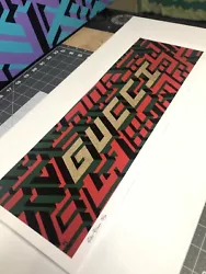 Gucci Design Print limited edition sognrd and numbered. Limited run of only 20. Original Artwork. 6”x18”Printed on...