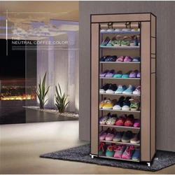 This compact shoe rack does not occupy too much space. With eye-catching pattern, it is a good decorative item for your...