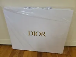 DIOR AUTHENTIC EMPTY PAPER SHOPPING BAGS WITH GOLD LOGO, (5 PACK) ( BAGS LENGTH 20 INCHES WITDH 25 BAGS ARE NEW XL BAGS...