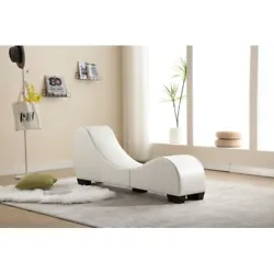 Modern Look: This minimalist and elegant-looking yoga chaise lounge is a perfect accent furniture with only leg...
