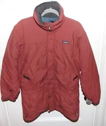 Vintage Patagonia Coat Men’s XS Red. Good Condition! Some small tiny holes in the jacket (highlighted). Very rare!...