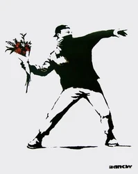 He rose to prominence for his provocative stenciled pieces in the late 1990s. Offset lithograph on archival paper,...