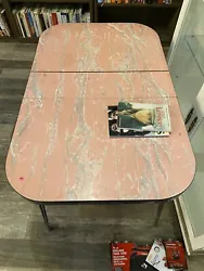 pink formica table Mid Century Modern Bargain￼. Very good condition. Pick up in Staten Island objects of interest...