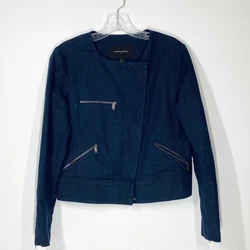 AUTHENTIC BANANA REPUBLLIC MOTO STYLE JACKET. 100% linen. body length - 20