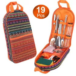 This kit provides all of your cooking tools such as ladle, scissors, knife, cutting board, and so on while minimizing...