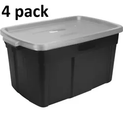 Capacity 18 Gal. Durable polyethylene, rugged storage boxes can withstand harsh temperatures from hot to cold. Sturdy,...