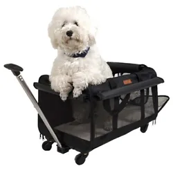 ✔PET CARRIER / STROLLER - A Removable Platform with 4 wheels, great for taking your 4 legged friend on the plain with...