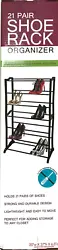 21 Pair Shoe Rack Organizer features a strong and durable design that is lightweight and easy to move. Perfect for...