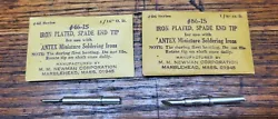 Official Antex miniature soldering iron tips. Lot of 2 new old stock tips. Buyer will receive one #46-IS 1/16