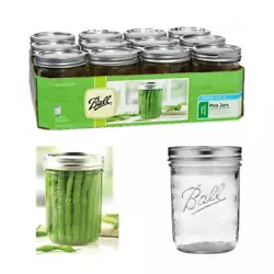 These Ball Wide Mouth Pint (16 oz.). The iconic clear glass jars with silver lids are also a classic look for drinking...