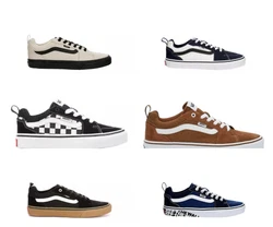 Suede and canvas upper. Vulcanized sole. Double stitched.