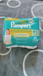 1 Packs Of 20 Pampers Swaddlers Disposable Diapers *Preemie, Newborn, P1. Condition is New. Shipped with USPS Priority...