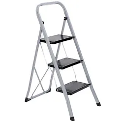 The space-saving design of step stool chair safely locks into place. Whether you need the extra height for cleaning,...