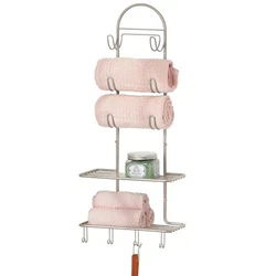 Place the organizer on a bathroom wall near the shower, tub or toilet to keep everything you need close by. It also...