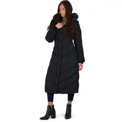 Coat contains removable hood and elegant pillow collar. Manufacturer: Steve Madden. Collection: Steve Madden. BHFO is...