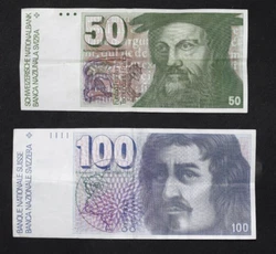 Billets Francs Suisse. 100 et 50 Francs.