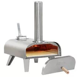 Big Horn Outdoors Portable Pizza Oven Pellet Grill Wood BBQ Smoker Food Grade SS. ● OUTDOOR USE ONLY, do not use a...