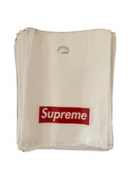 Supreme Shopping Bags Bundle 6PK Plastic Red Box Logo Medium size.