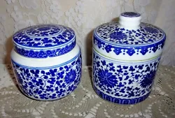 Both are decorated with transfer ware chrysanthemums. The Jars will be a fine addition to your collection ! Dont miss...