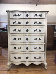 Beautiful Vintage French Provincial Chest Dresser..54”3/8 Height 38” Wide 21”DeepLooks Solid Maple And Beech...