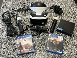 PS4 VR Bundle with Games. This bundle has been tested and works great. Comes with two games. There is a little...