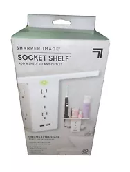 Sharper Image Socket Shelf 8 Port Surge Protector Wall Outlet, As Seen On TV. We sell 100% Authentic Items. Buy with...