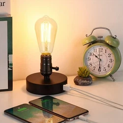 Edison table lamp is perfect for any E26 Edison light bulbs. NOTE: Bulb is not included. Specifications:Type: Table...