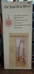 New Vintage Solid Oak Finish Wood Dressing Cheval Mirror Full Size 20 X 15 X 56
