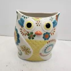 Pier 1 Owl Utensil Holder. This is in nice pre-owned condition with no damage. It measures about 7