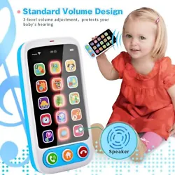 Realistic smartphone sound effects. Gift for 0-24 Months baby, the baby toy cell phone inspires early role role-playing...