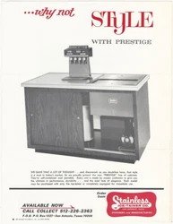 1966 Stainless Ice-Tainer Co. Coca-Cola Coke & other Soda Vending Machine Flyer. Single sheet. Minor soil, folded,...