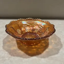 Dish measures about 5 inches wide and 2 inches tall with no chips or cracks