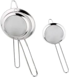6 x Stainless Steel Strainer(2set,3pieces each set). ✔ Ergonomic long handle, more convenient to hold. Material:...