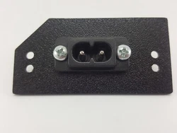 Connecteur dalimentation mâle IEC-320-C8, complet avec plaque pour modification / remplacement du câble dalimentation...