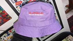 SUPREME Pocket Crusher purple Bucket Hat Medium/Large pre-owned used SS19.  100% authentic. 9/10 I cant find any flaws...