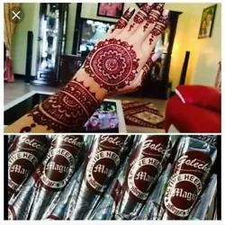 12 PIECES OF NATURAL HERBAL HENNA CONES FOR PERFECT TEMPORARY TATTOOS. Each cone hold 30 grams of natural herbal henna....