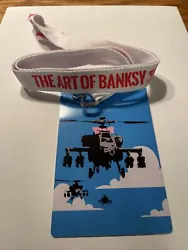 THE ART OF BANKSY OFFICIAL SHOW LANYARD. Original and RARE!! From Boston Show. Was given out with Premium VIP...