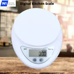 1 Electronic Kitchen Food Scale. 5Kg Weight Scale with high precision strain gauge sensor. High precision strain gauge...