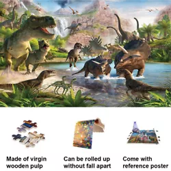 1 Box 1000 Pcs Dinosaur Jigsaw Wooden Jigsaw Puzzle. Art wooden jigsaw puzzles are a fun and inexpensive way to enjoy...