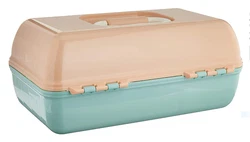 The case is a durable and simple organizational tool featuring a sturdy handle and trays that raise when the case is...