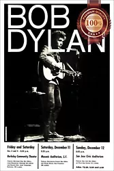 BOB DYLAN BERKELEY SAN FRANCISCO CONCERT. Perfect for hanging or framing. Just ask and well see if we can get it for...