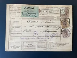 Italie - Bulletin dExpédition vers Roumanie (Fiscal au Verso) - Acquaseria 1895